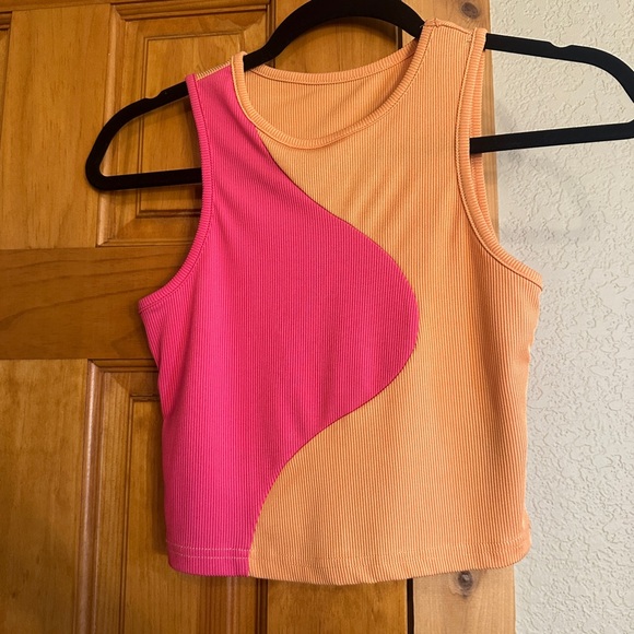 Shein Colorblock Tank Top - Pink and Orange - Picture 5 of 8